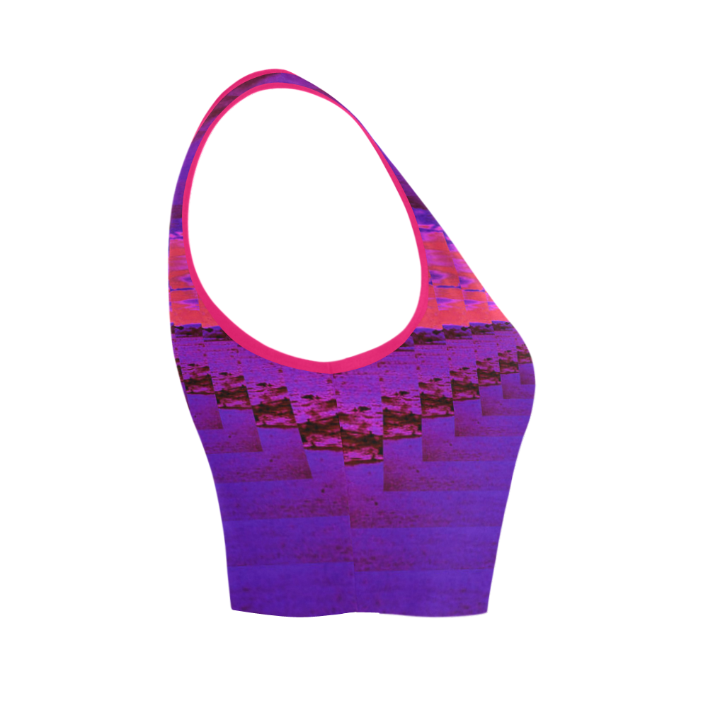 pINK sWIRL 2 Women's Crop Top (Model T42)