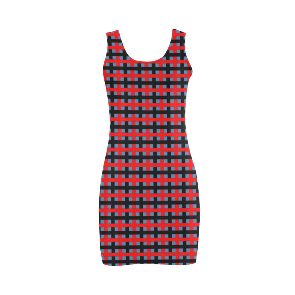 RED CHECKER Medea Vest Dress (Model D06)