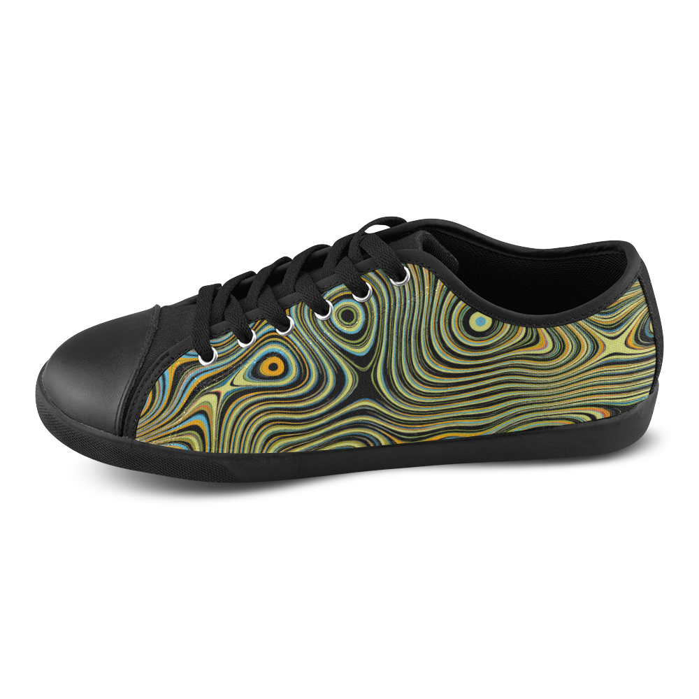 Multicolor Fluent Circle Canvas Shoes for Women/Large Size (Model 016)