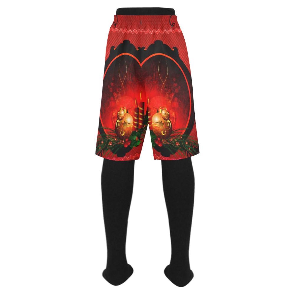 Christmas, christmas balls and candle Men's Swim Trunk (Model L21)