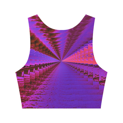 pINK sWIRL Women's Crop Top (Model T42)