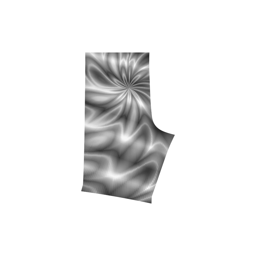 Silver Shiny Swirl Men's Swim Trunk (Model L21)