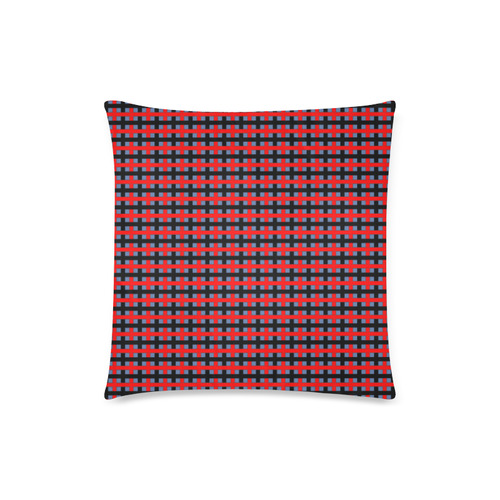 RED CHECKER Custom Zippered Pillow Case 18"x18"(Twin Sides)
