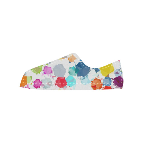 Colorful Diamonds Dream Canvas Women's Shoes/Large Size (Model 018)