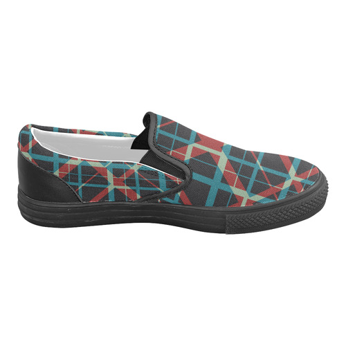 Plaid I Women's Unusual Slip-on Canvas Shoes (Model 019) | ID: D899415