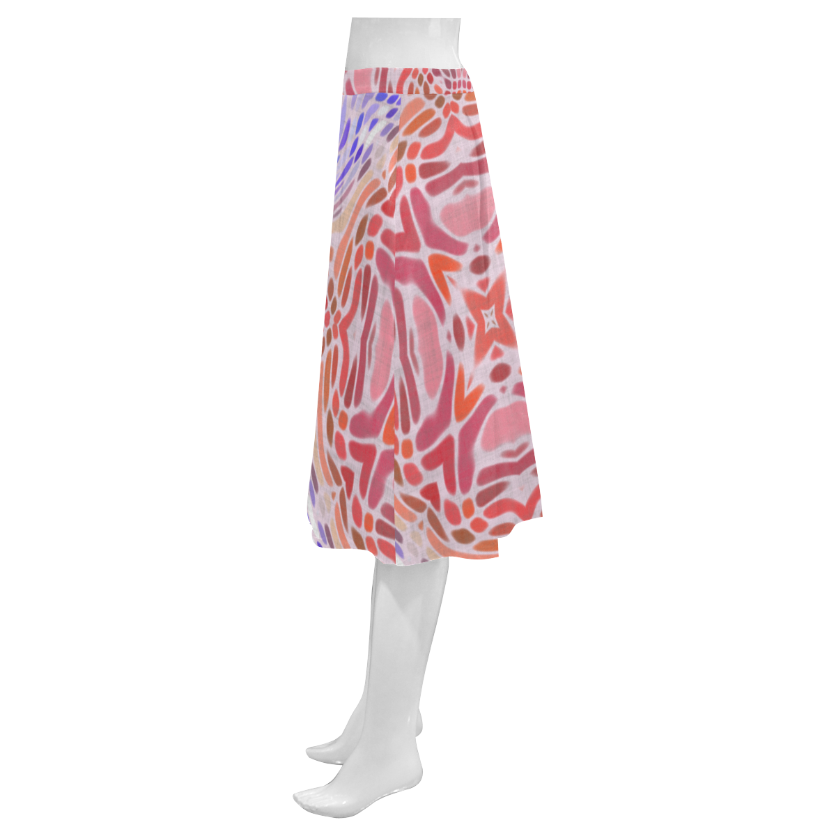 Stained Glass 2 Mnemosyne Women's Crepe Skirt (Model D16)