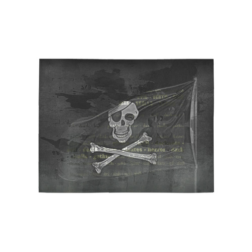 Vintage Skull Pirates Flag Area Rug 5'3''x4'