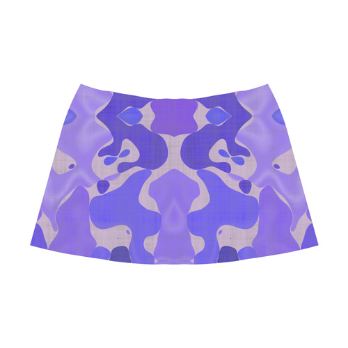 purple abstract Mnemosyne Women's Crepe Skirt (Model D16)