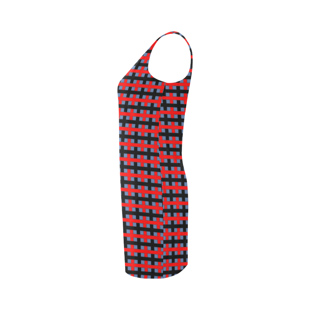 RED CHECKER Medea Vest Dress (Model D06)