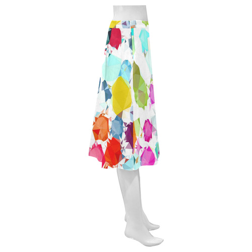 Colorful Diamonds Dream Mnemosyne Women's Crepe Skirt (Model D16)