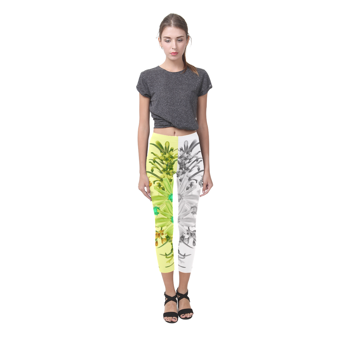 New artistic Sustainable Leggings line with Hand-drawn Art IN OUR SHOP! 2016 Edition Capri Legging (Model L02)
