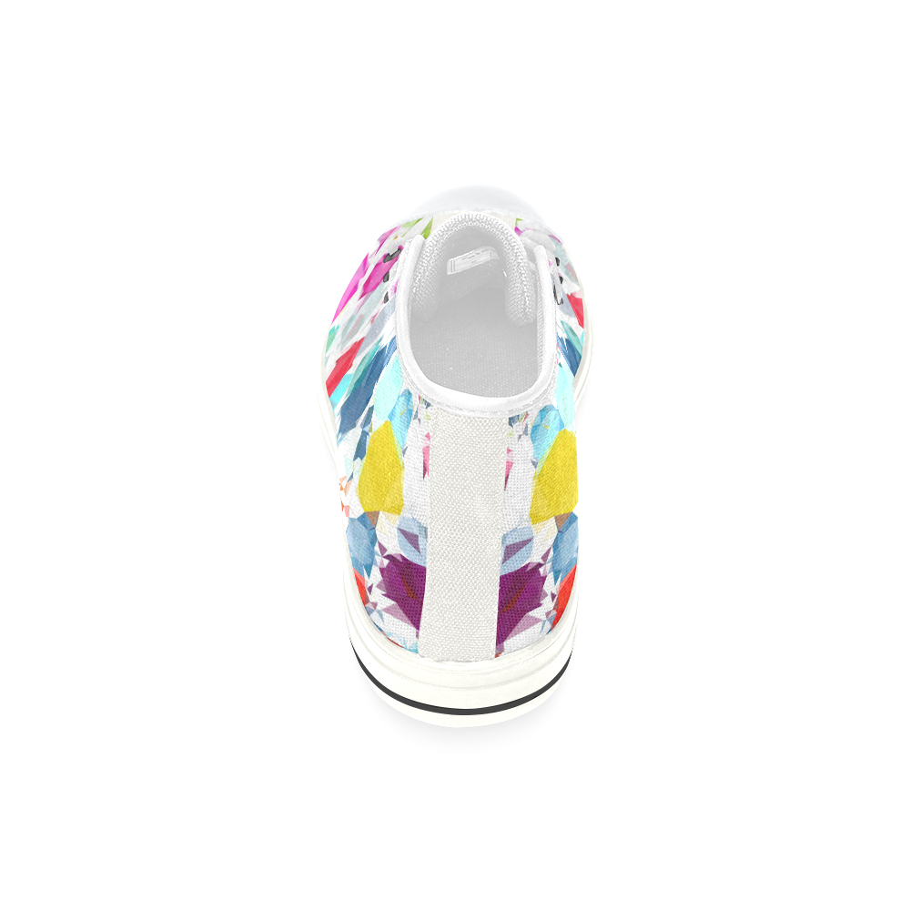 Colorful Diamonds Dream High Top Canvas Women's Shoes/Large Size (Model 017)