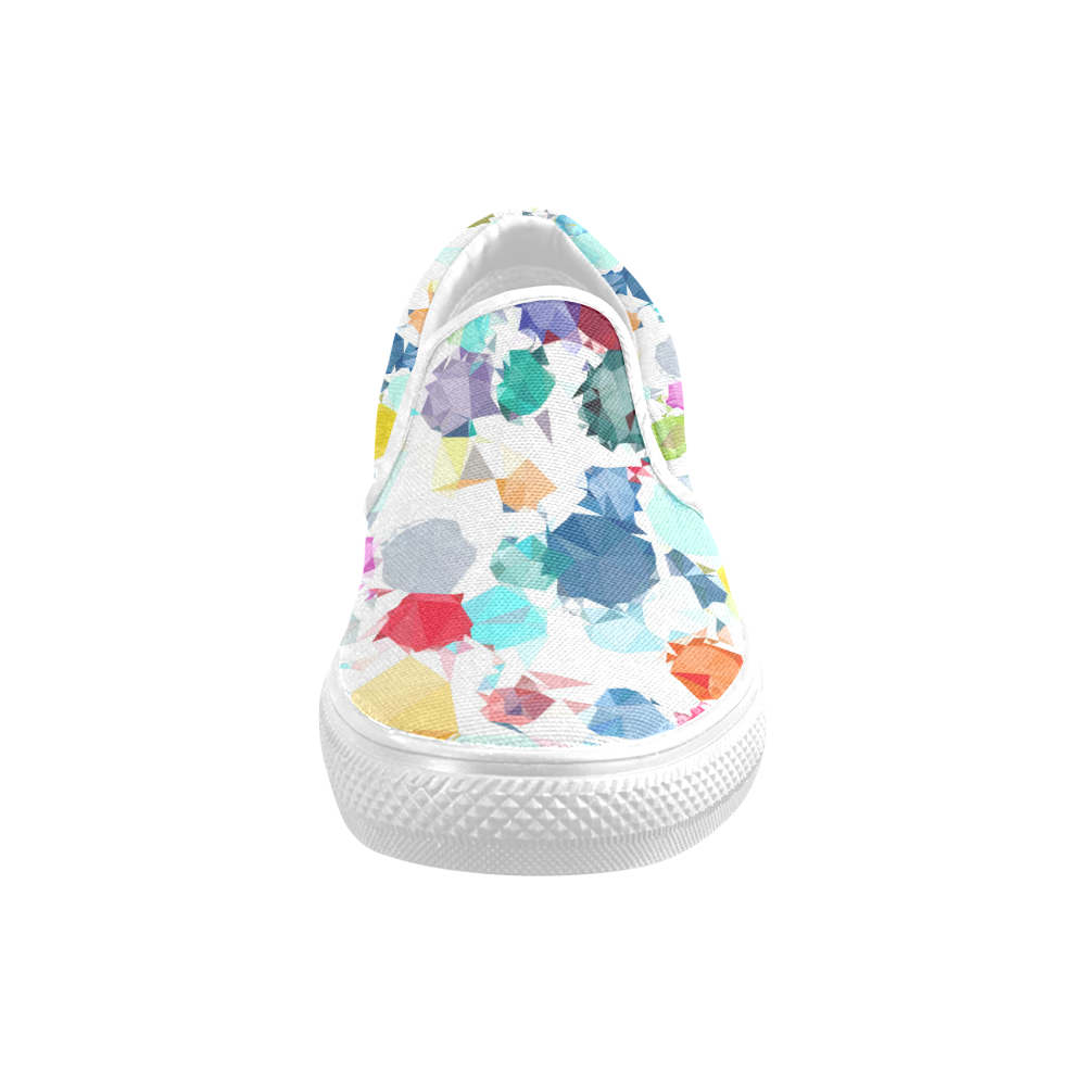 Colorful Diamonds Dream Men's Slip-on Canvas Shoes (Model 019)