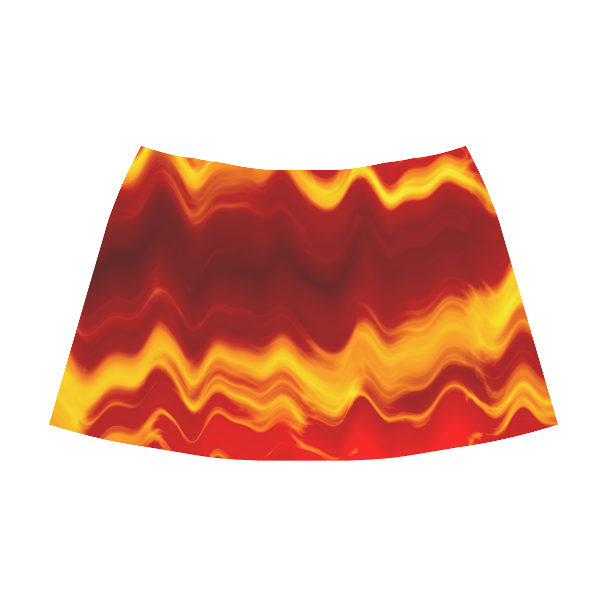 WAVEY FLAME Mnemosyne Women's Crepe Skirt (Model D16)