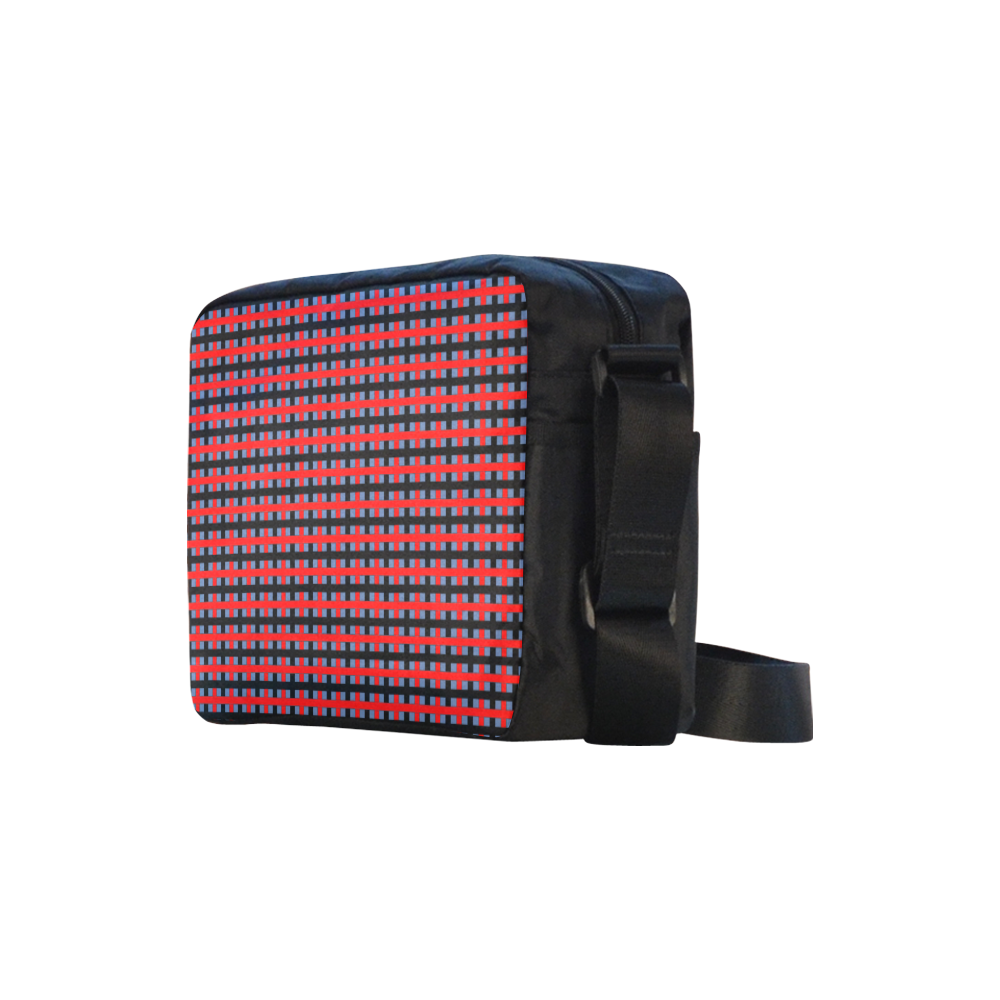 RED CHECKER Classic Cross-body Nylon Bags (Model 1632)