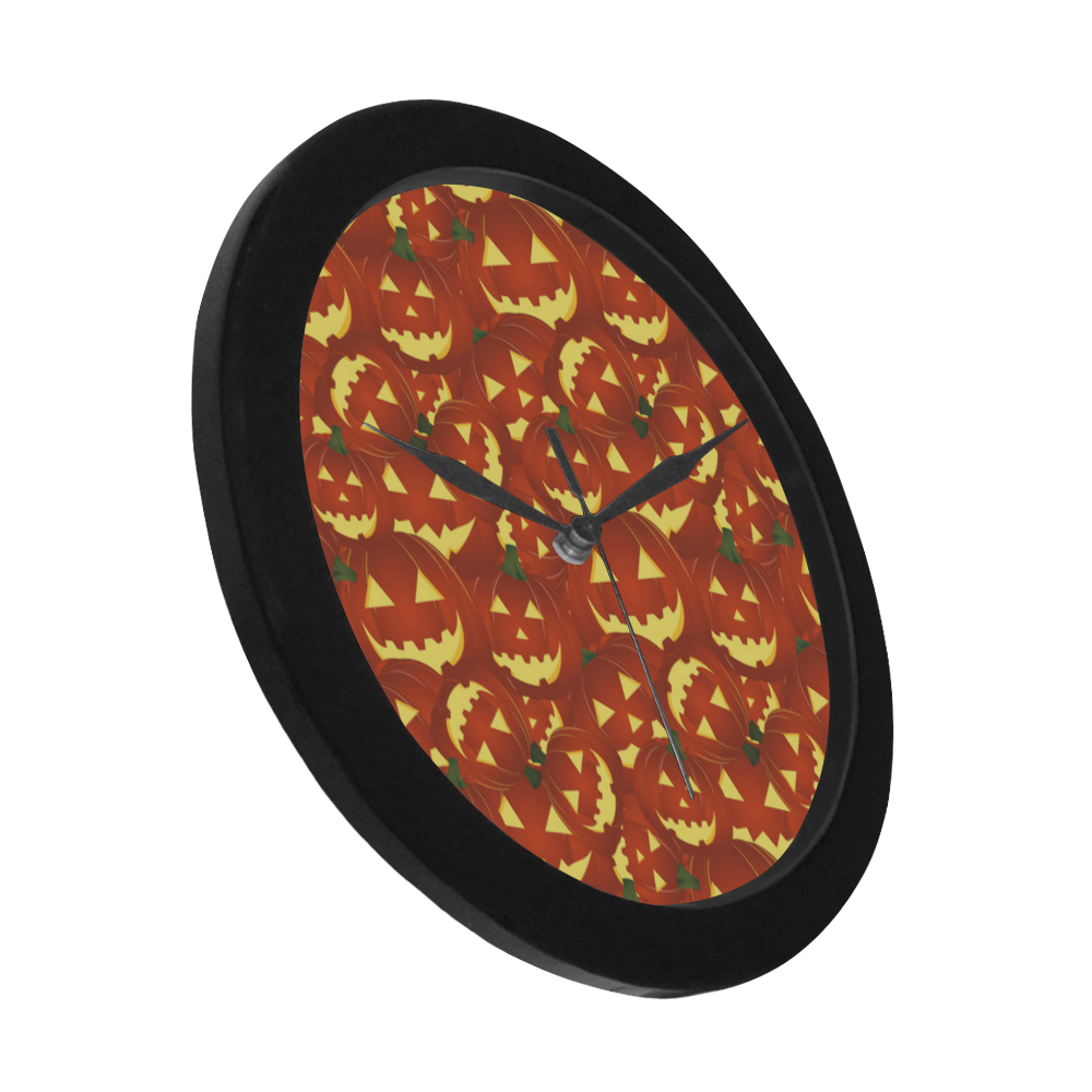 halloween pumpkins Circular Plastic Wall clock