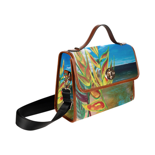 Heliconia Tropical Parrot Plant Take me There Waterproof Canvas Bag/All Over Print (Model 1641)