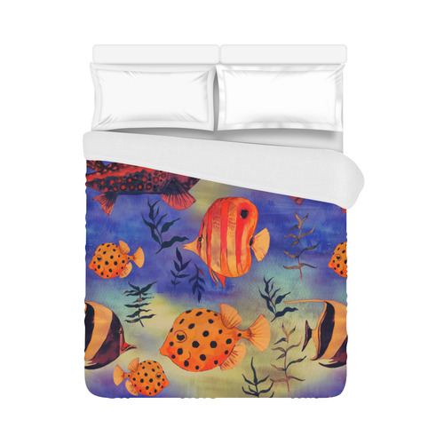 Animal fish - Colorful underwater world pattern Duvet Cover 86"x70" ( All-over-print)