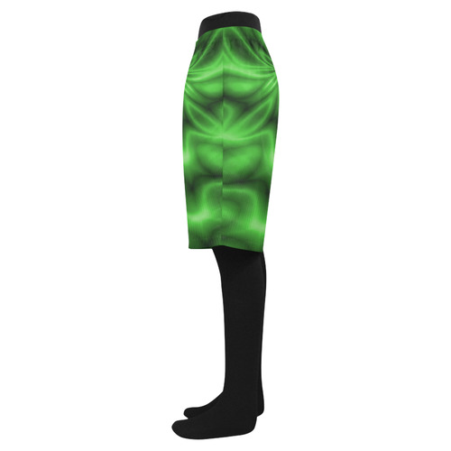 Green Shiny Swirl Men's Swim Trunk (Model L21)