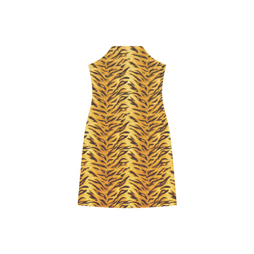 Tiger V-Neck Open Fork Long Dress(Model D18)