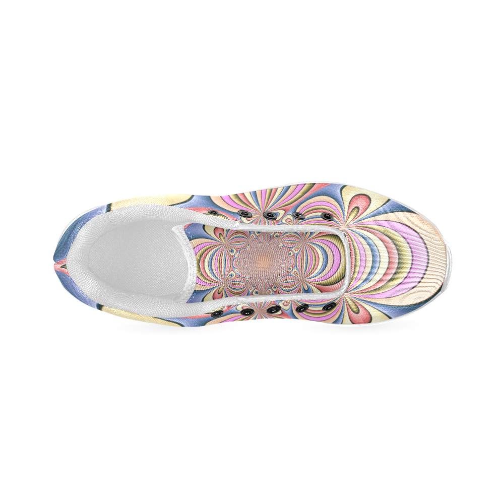 Pastel Shades Flower Ornament Women’s Running Shoes (Model 020)