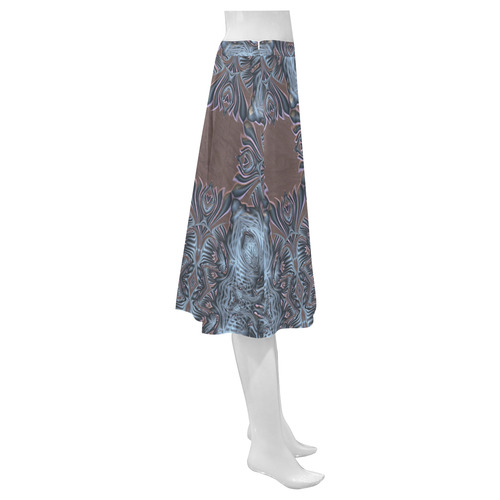 zen abstract geoemtric Mnemosyne Women's Crepe Skirt (Model D16)