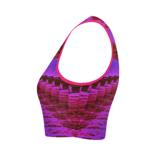 pINK sWIRL 2 Women's Crop Top (Model T42)