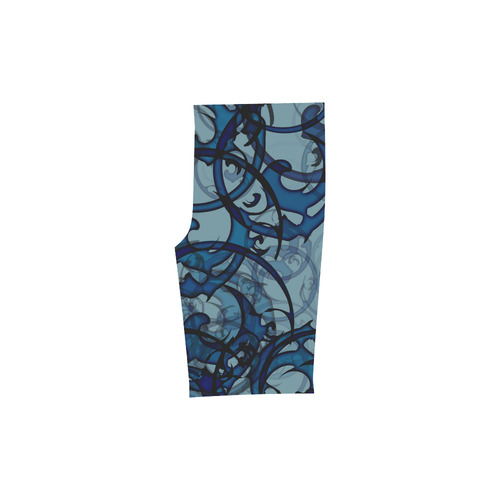 black and blue abstract Men's Swim Trunk (Model L21)