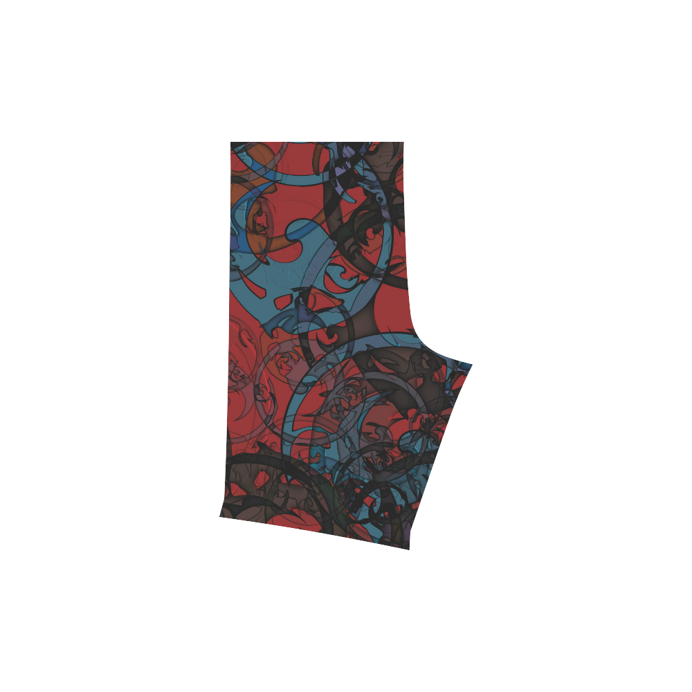 red blue and black stain Men's Swim Trunk (Model L21)