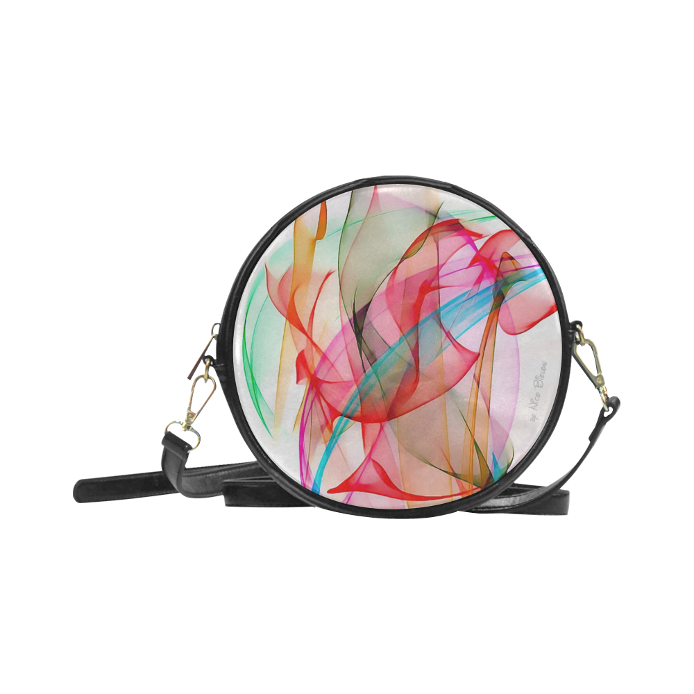 Sound of colors by Nico Bielow Round Sling Bag (Model 1647)