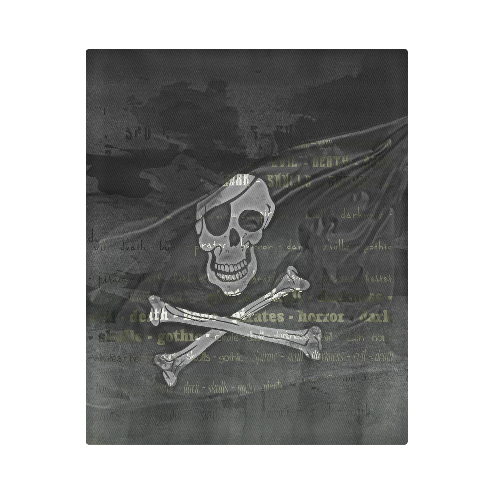 Vintage Skull Pirates Flag Duvet Cover 86"x70" ( All-over-print)