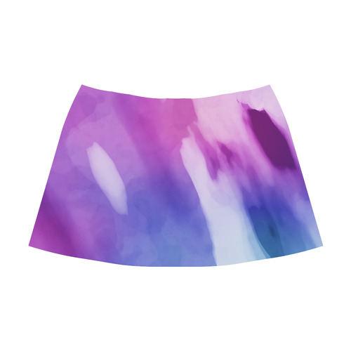 watercolor Hues Mnemosyne Women's Crepe Skirt (Model D16)