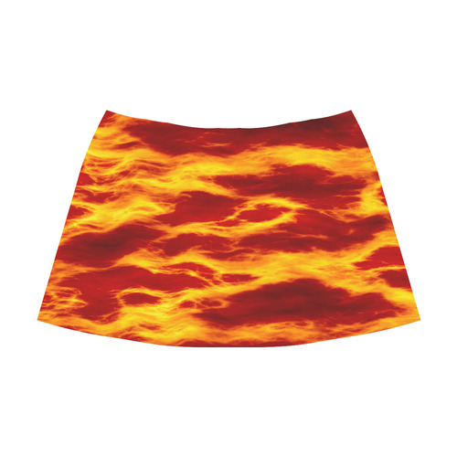 WAVEY FLAME 30 Mnemosyne Women's Crepe Skirt (Model D16)