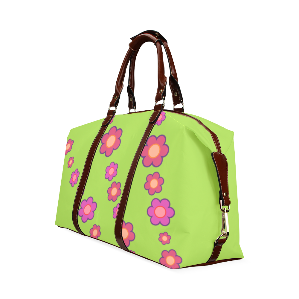 Pink Blossom Flowers Classic Travel Bag (Model 1643) Remake