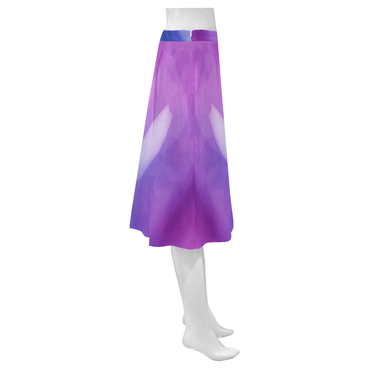 watercolor Hues Mnemosyne Women's Crepe Skirt (Model D16)