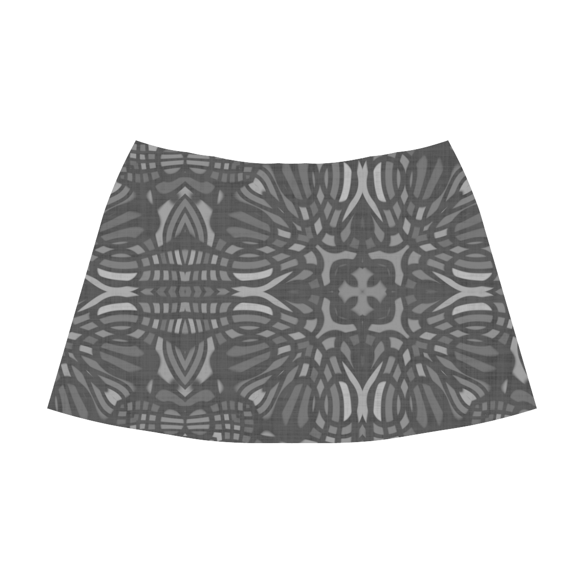 gray abstract Mnemosyne Women's Crepe Skirt (Model D16)