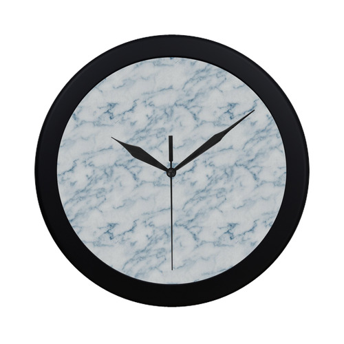 Italian Marble,Rimini Blu,white,blue Circular Plastic Wall clock