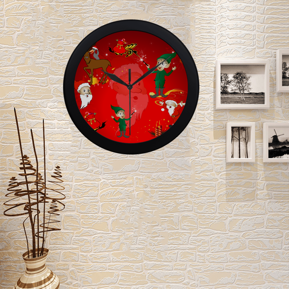 Funny christmas design Circular Plastic Wall clock