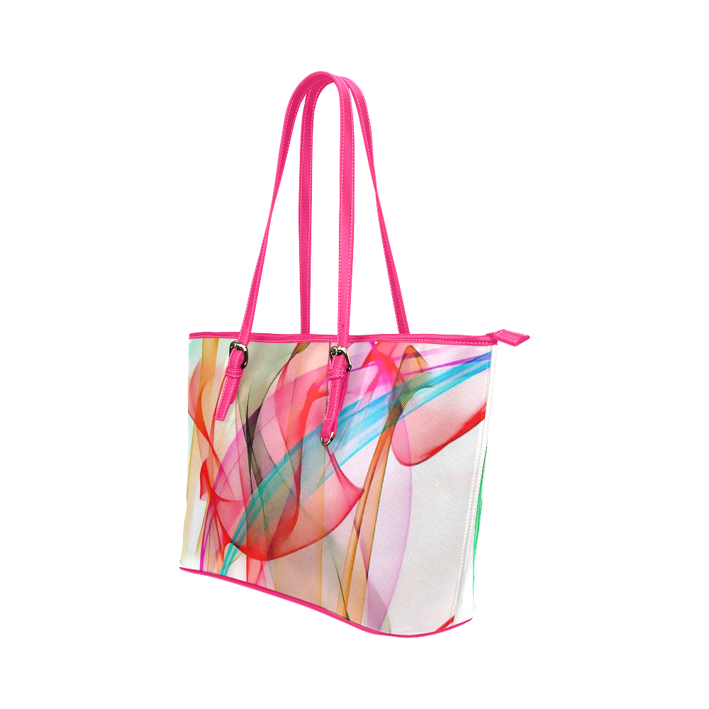 Sound of colors by Nico Bielow Leather Tote Bag/Small (Model 1651)