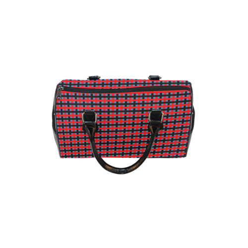 RED CHECKER Boston Handbag (Model 1621)