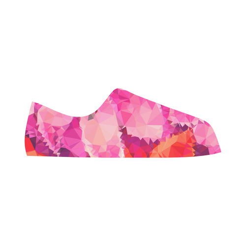 Geometric Magenta Garden Aquila Microfiber Leather Women's Shoes (Model 031)