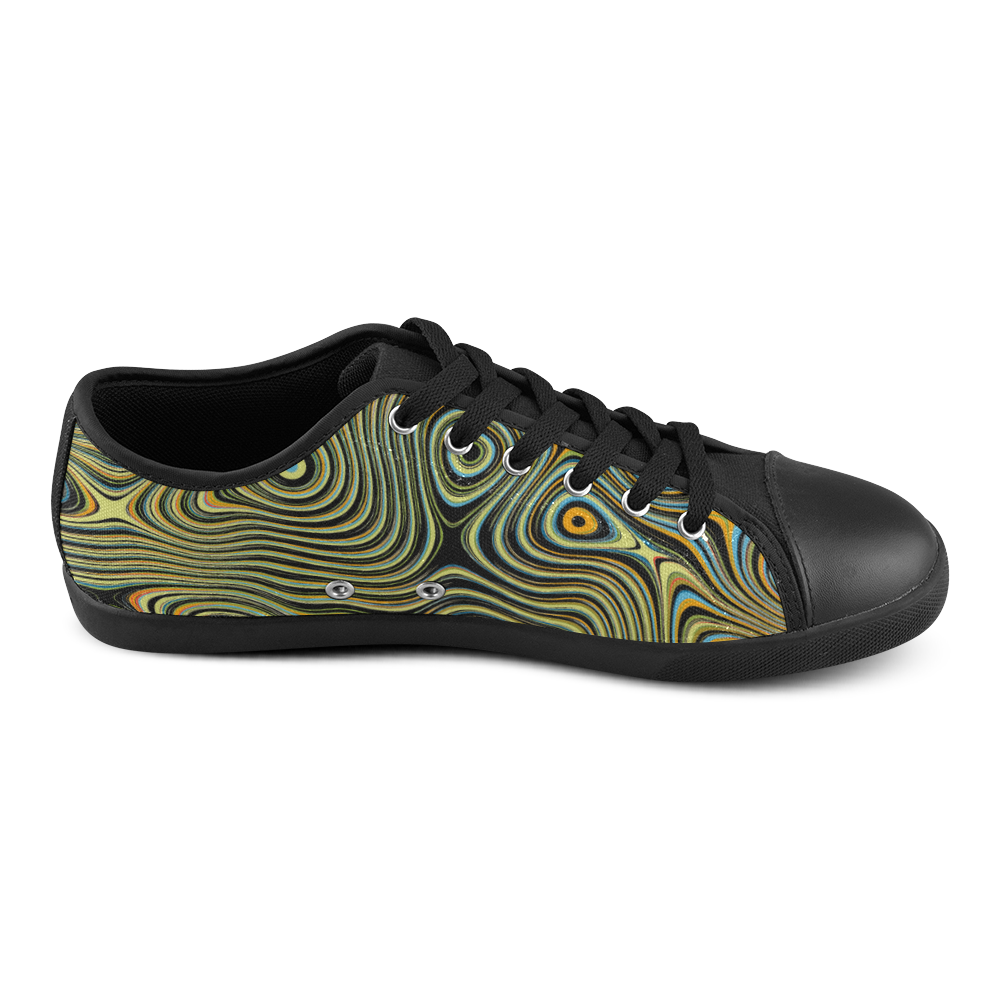 Multicolor Fluent Circle Canvas Shoes for Women/Large Size (Model 016)