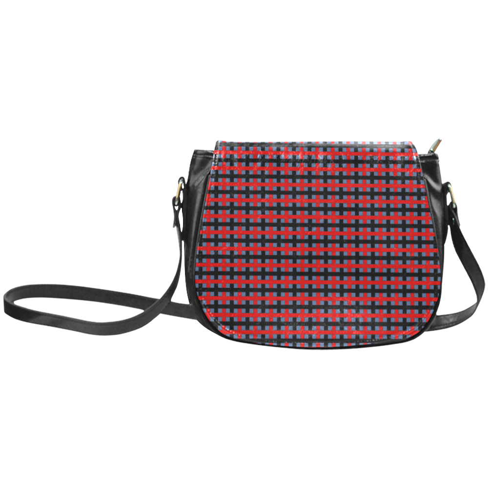 RED CHECKER Classic Saddle Bag/Small (Model 1648)