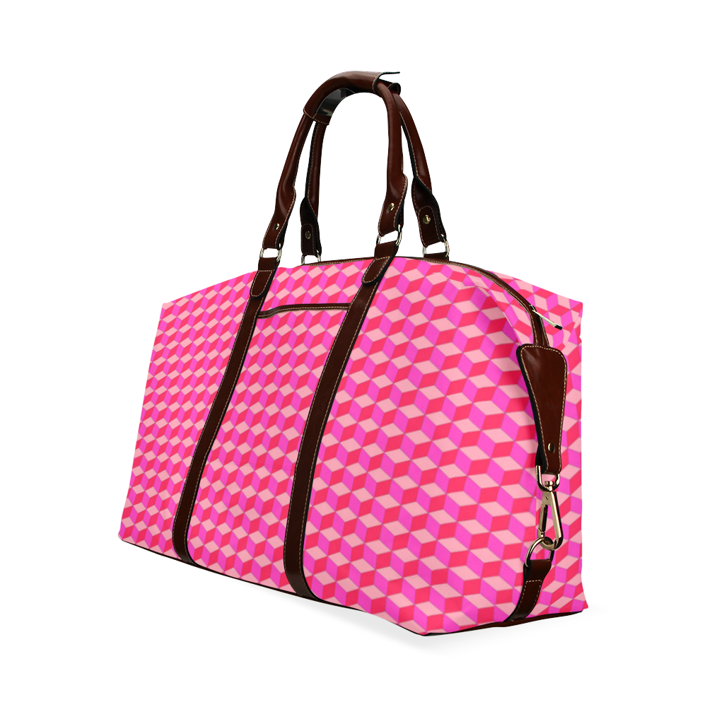 PINK CUBES Classic Travel Bag (Model 1643) Remake ID D899311