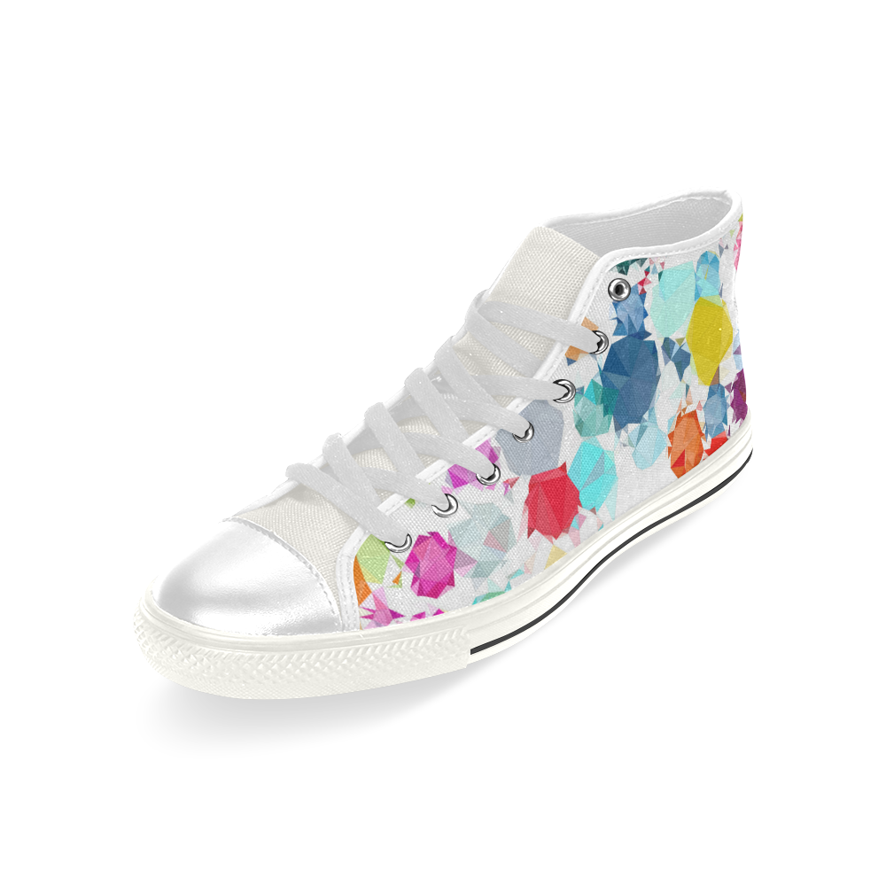 Colorful Diamonds Dream Men’s Classic High Top Canvas Shoes (Model 017)