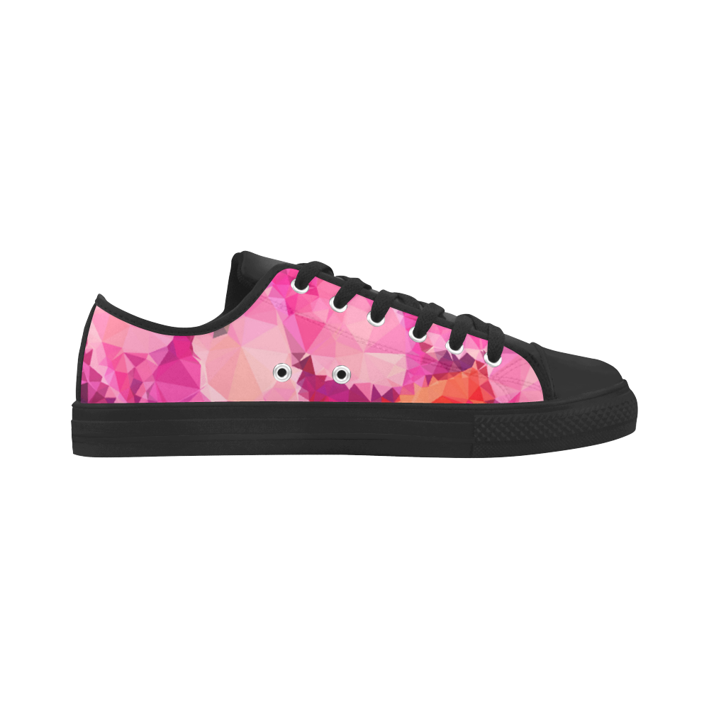 Geometric Magenta Garden Aquila Microfiber Leather Women's Shoes (Model 031)