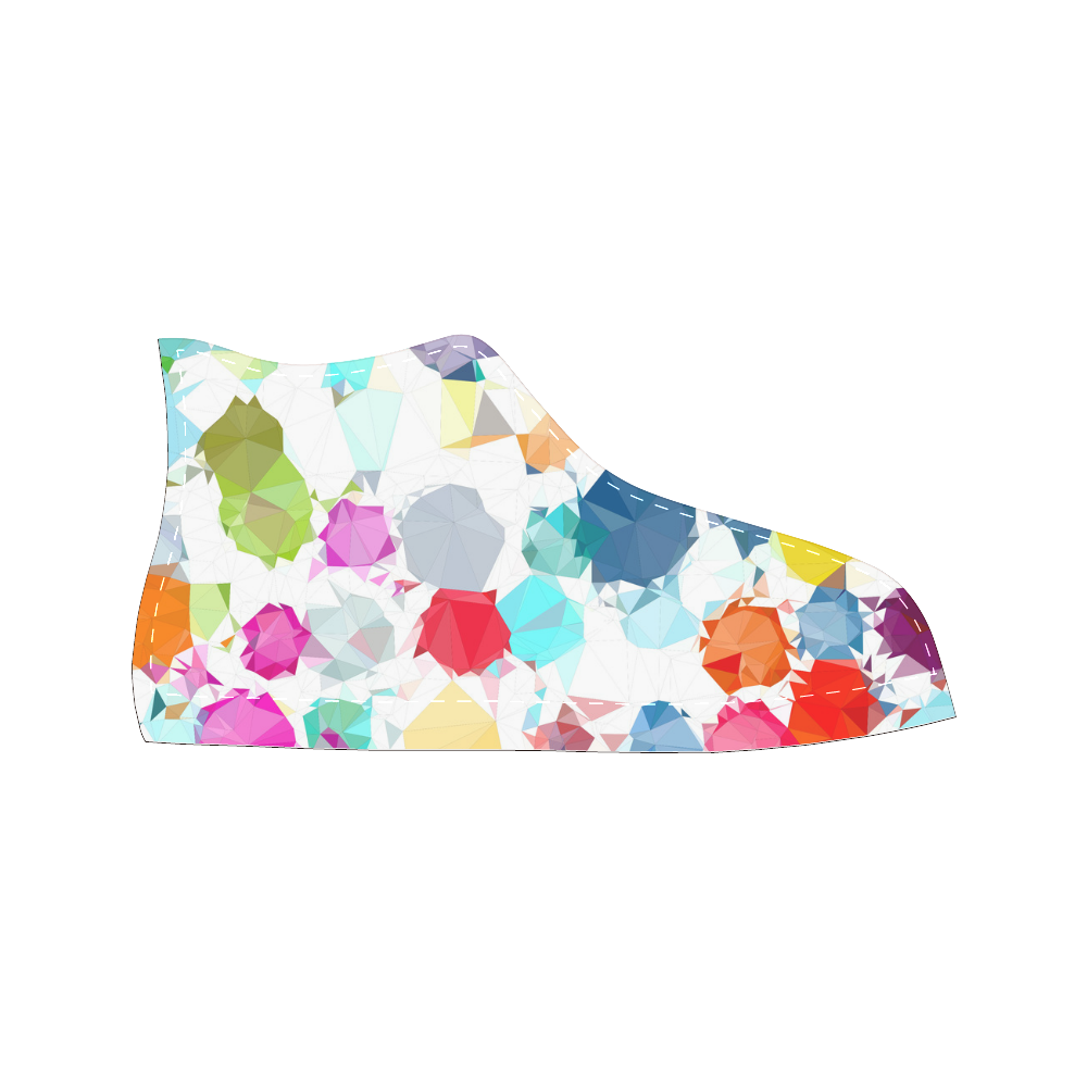 Colorful Diamonds Dream Men’s Classic High Top Canvas Shoes /Large Size (Model 017)
