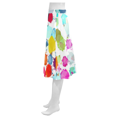 Colorful Diamonds Dream Mnemosyne Women's Crepe Skirt (Model D16)