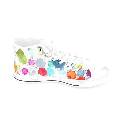 Colorful Diamonds Dream Men’s Classic High Top Canvas Shoes /Large Size (Model 017)