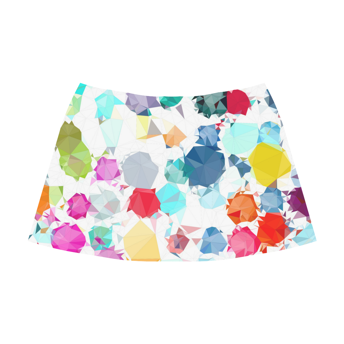 Colorful Diamonds Dream Mnemosyne Women's Crepe Skirt (Model D16)